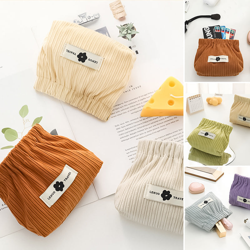 Corduroy elastische haarband organisator