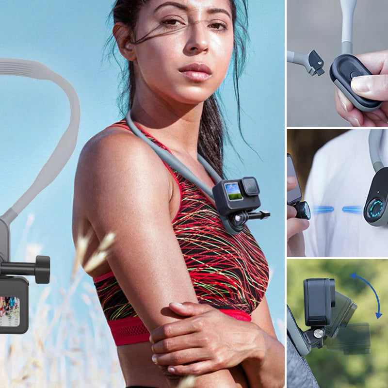 U-vormige nekhouder voor sportcamera