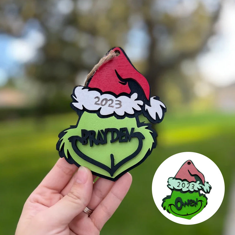 Gepersonaliseerde Grinchmas ornament, kerstversieringen