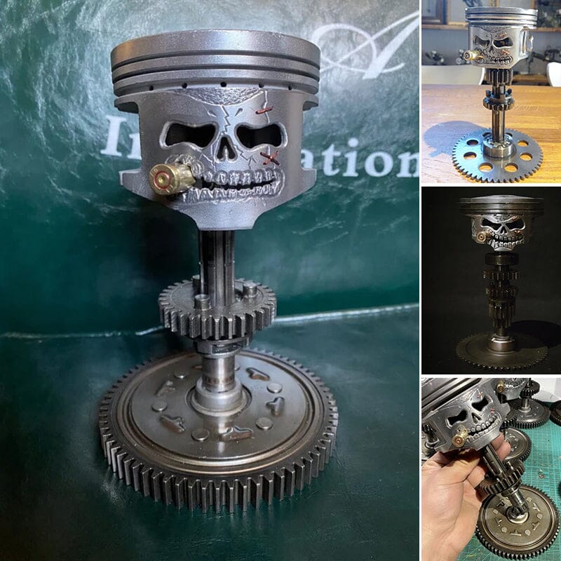 Zuiger Schedel Gezicht Sculptuur