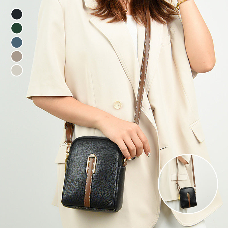 Lychee patroon lederen mobiele telefoon tas