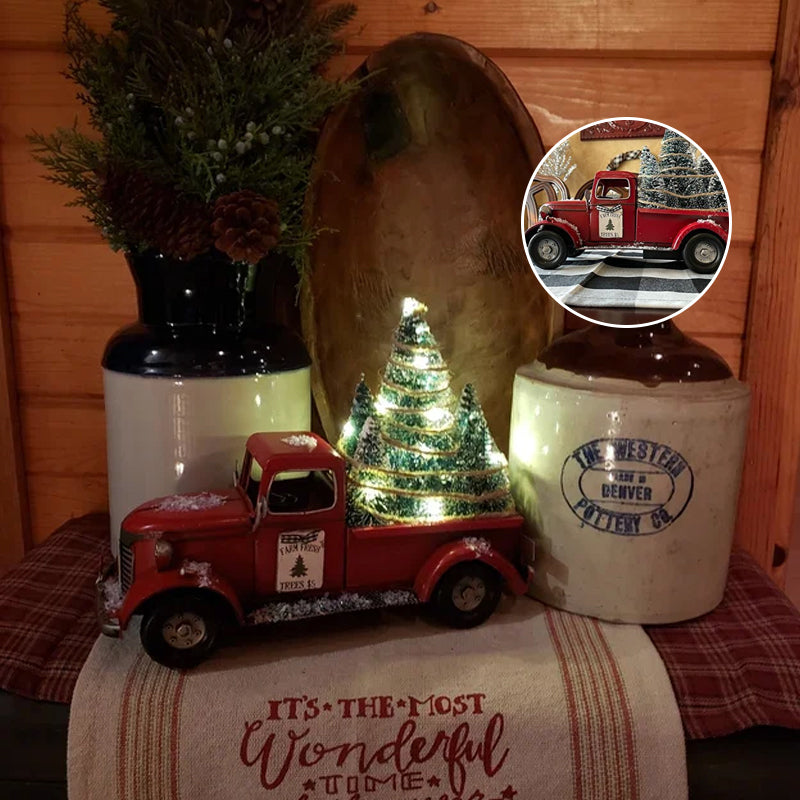 Kerst rode boerderij Truck decoratie