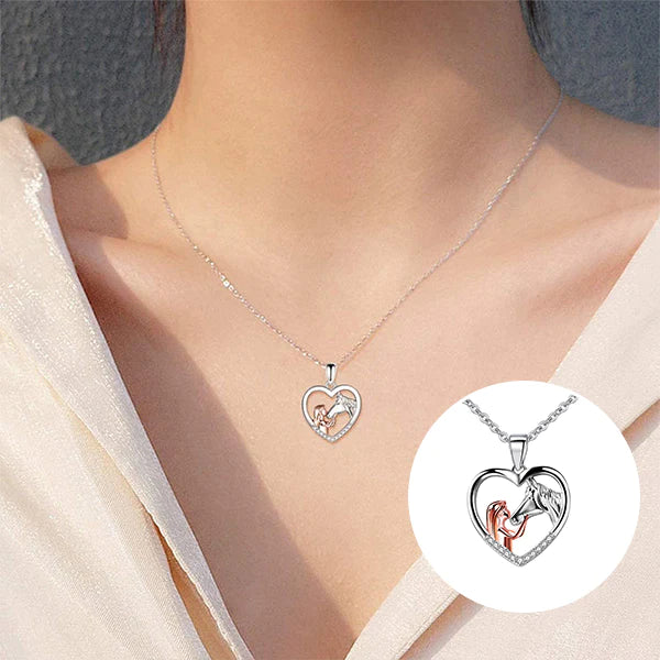 Meisje en paard ketting ketting