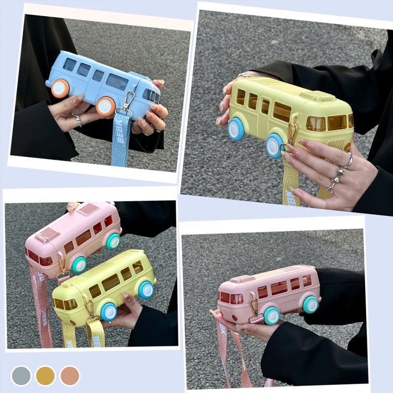 Draagbare waterbeker in busvorm