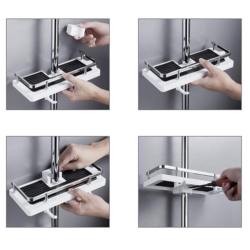 Badkamer paal douche opbergrek houder