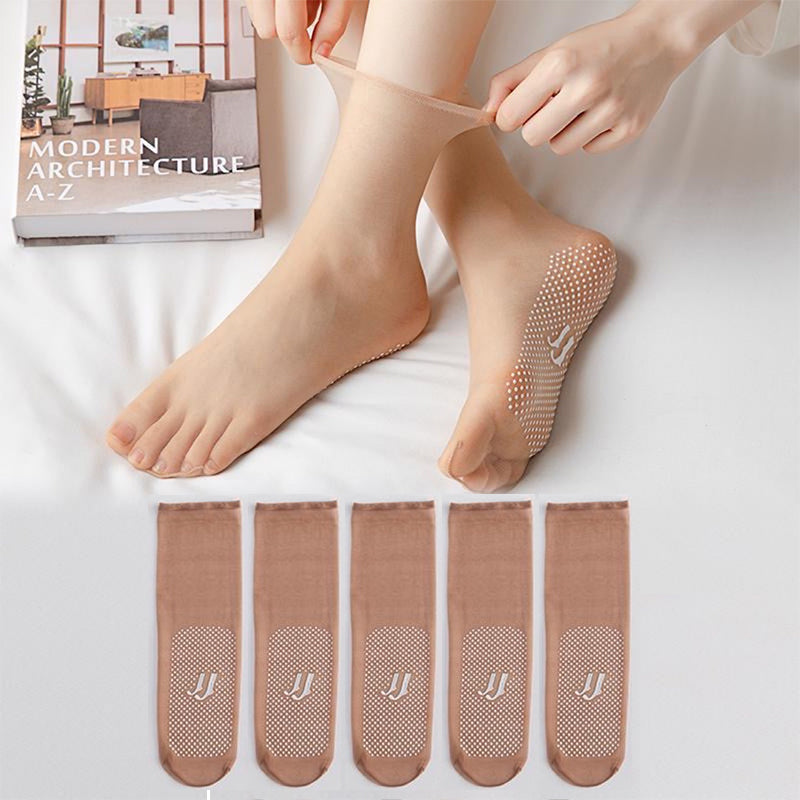 Invisible short stockings with non-slip rubber dots