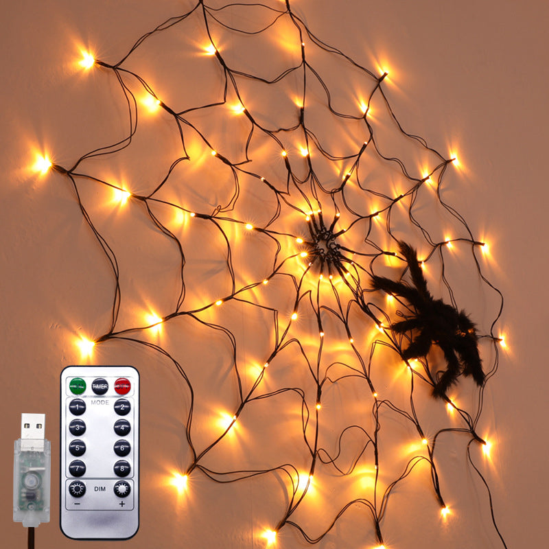 Halloween decoratieve verlichting Spinneweb LED-verlichting