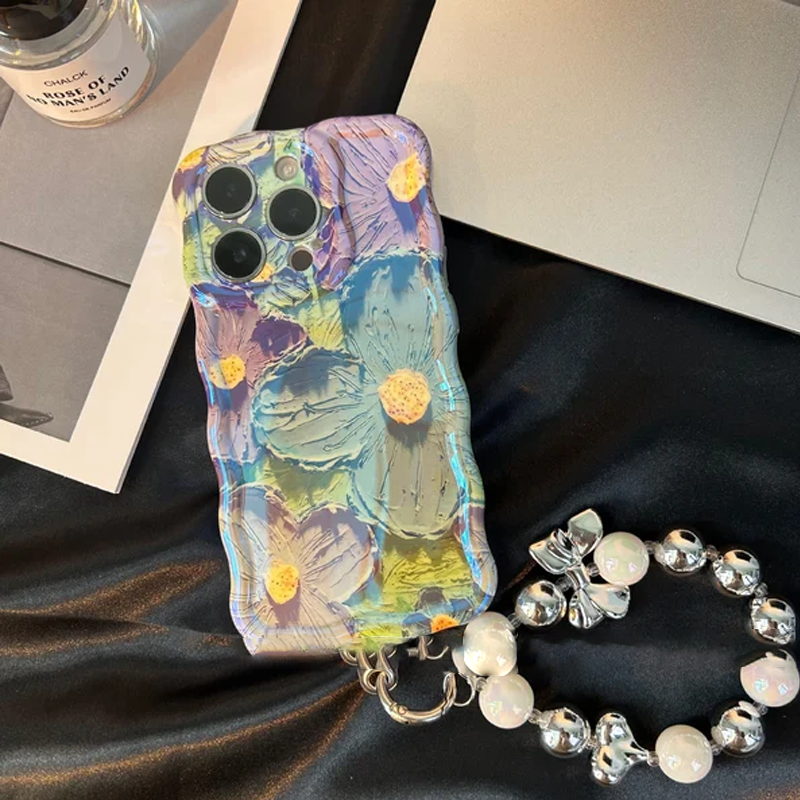 iPhone kleurrijk olieverfschilderij prachtige telefoonhoes